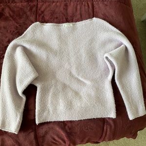 Off the Shoulder Lavender Sweater